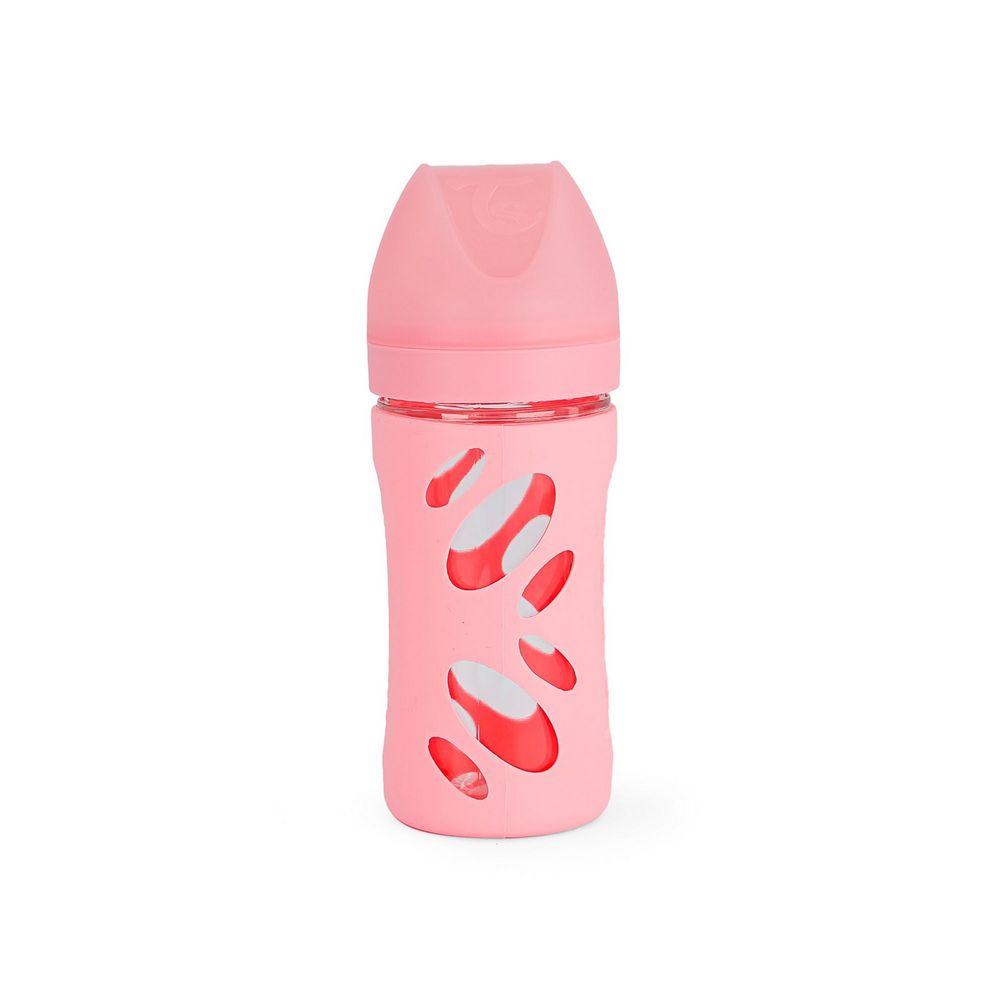 TWISTSHAKE Anti-colic staklena flašica za bebe 260ml roze