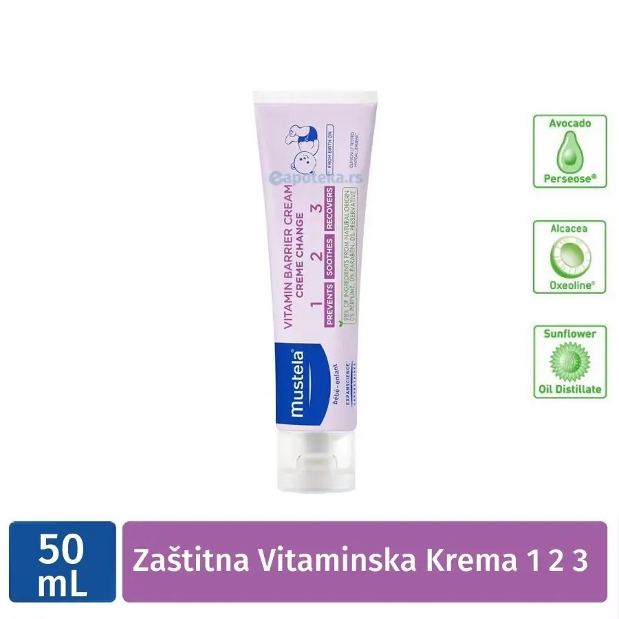 Selected image for MUSTELA Zaštitna vitaminska krema 1-2-3 50ml
