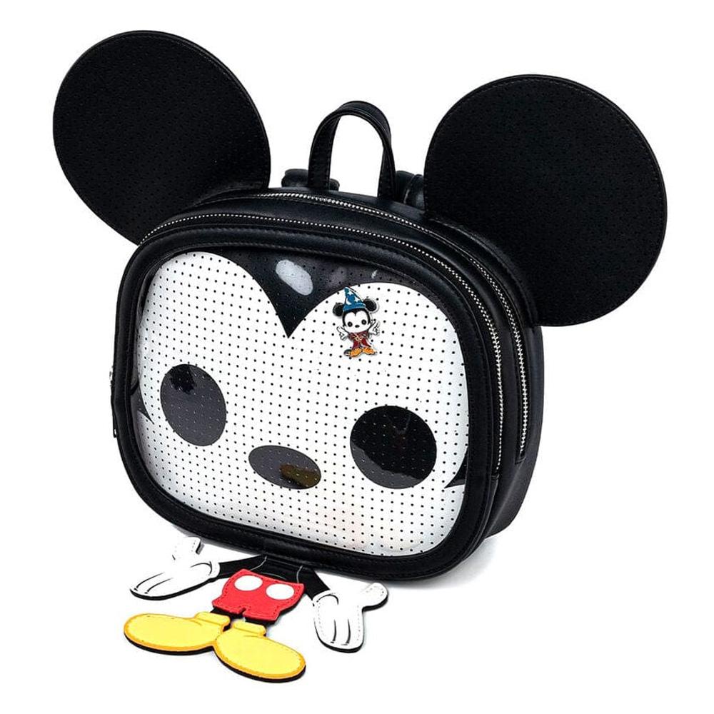 LOUNGEFLY Ranac Disney Mickey Pin Collector Backpack crna