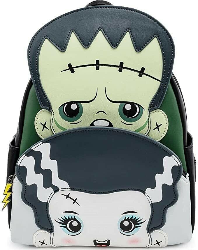 LOUNGEFLY Ranac Universal Monsters Frankie And Bride Cosplay Mini Backpack