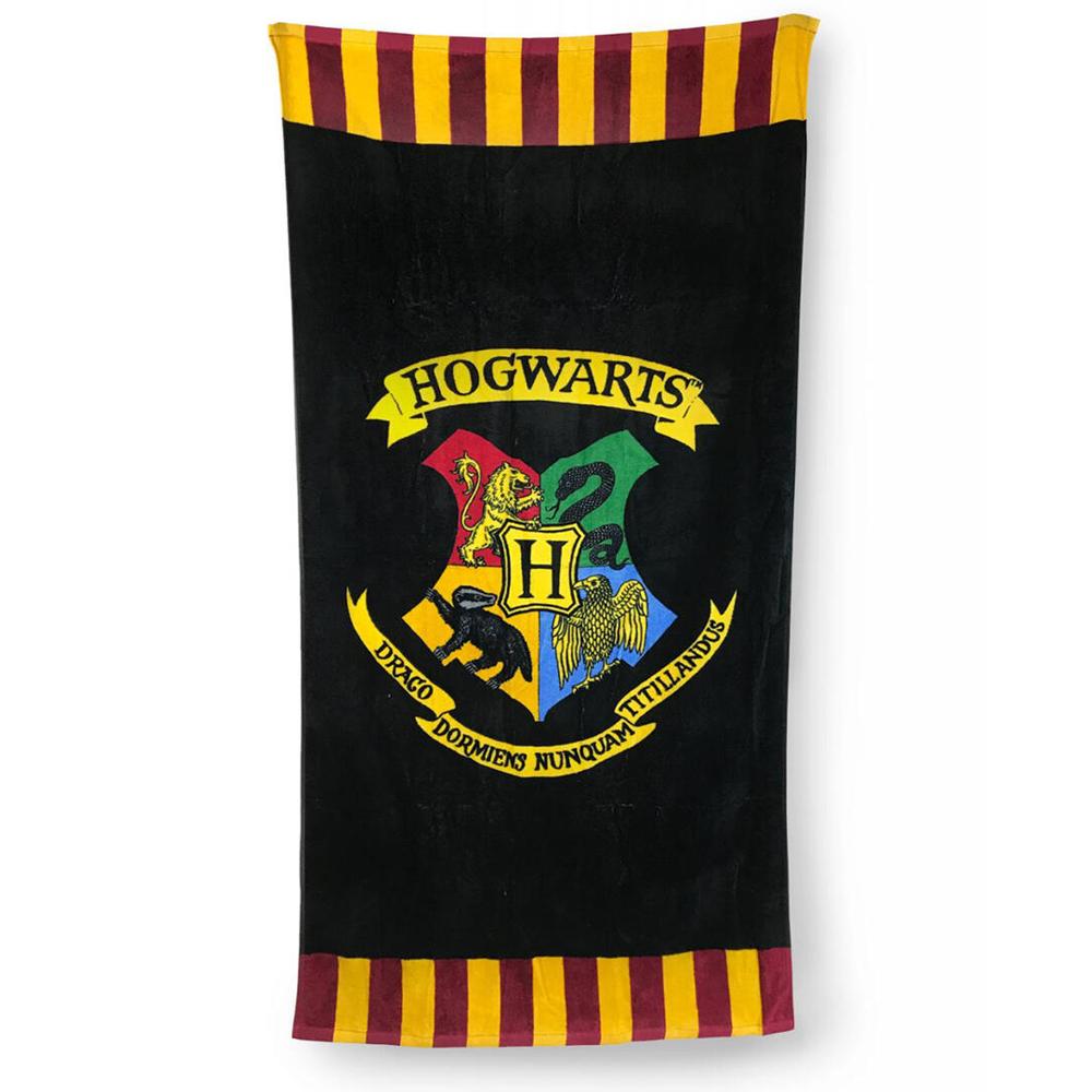 Peškir Harry Potter Hogwarts Logo crno-žuti