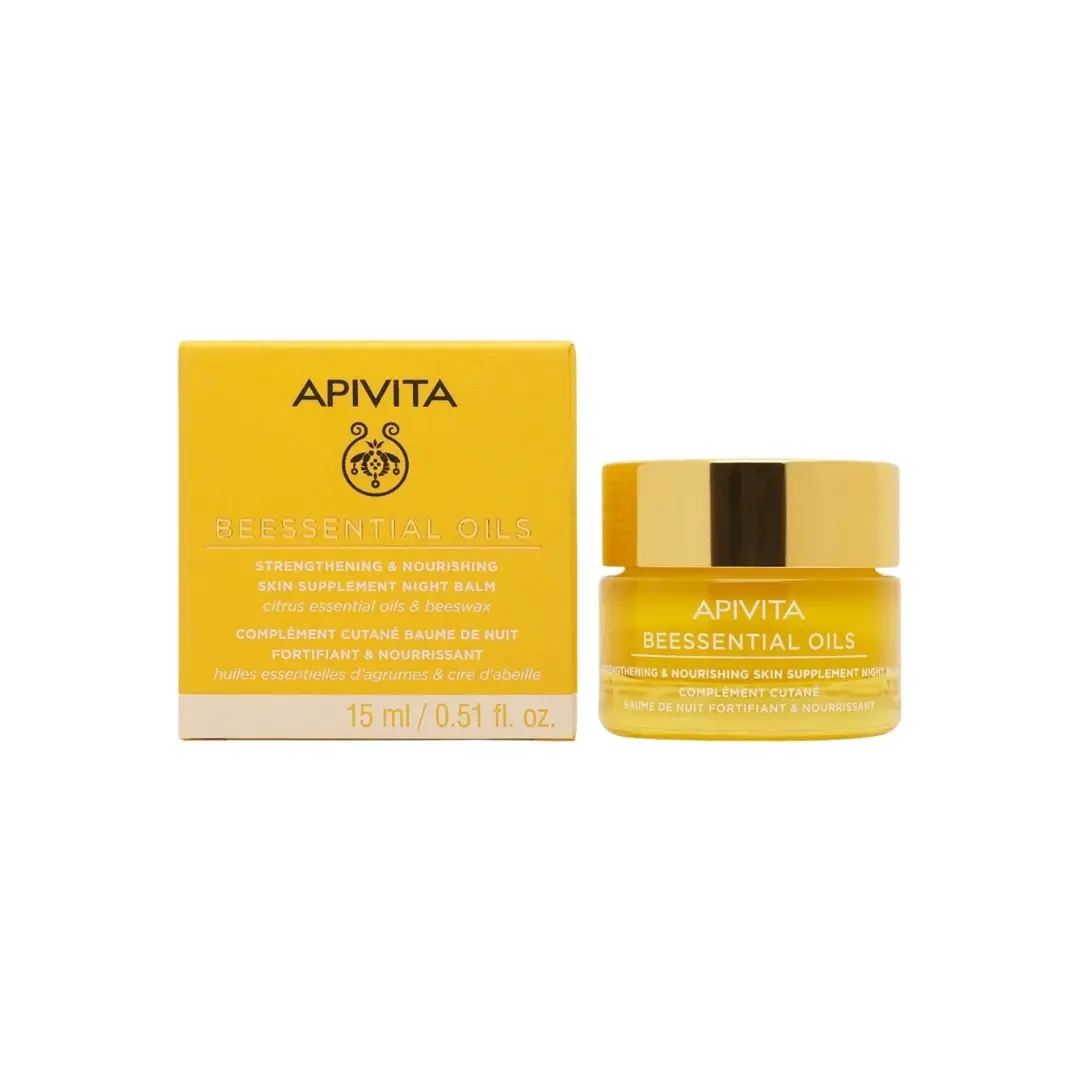 APIVITA Beesential Oils Noćni balzam Strengthening & Nourishing Citrus Essential Oils & Beeswax 15 ml