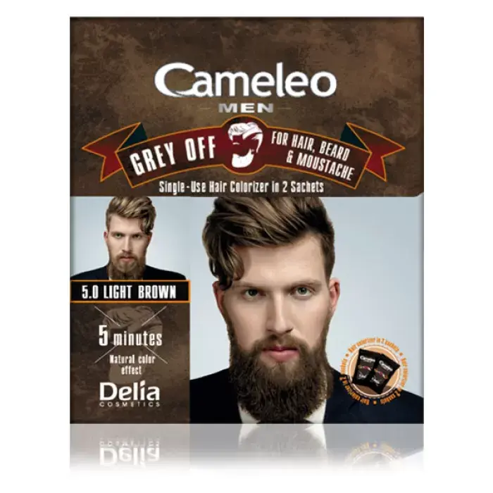 Selected image for DELIA Farba protiv sedih za kosu, bradu i brkove CAMELEO MEN 5.0 svetlo braon 2x15ml