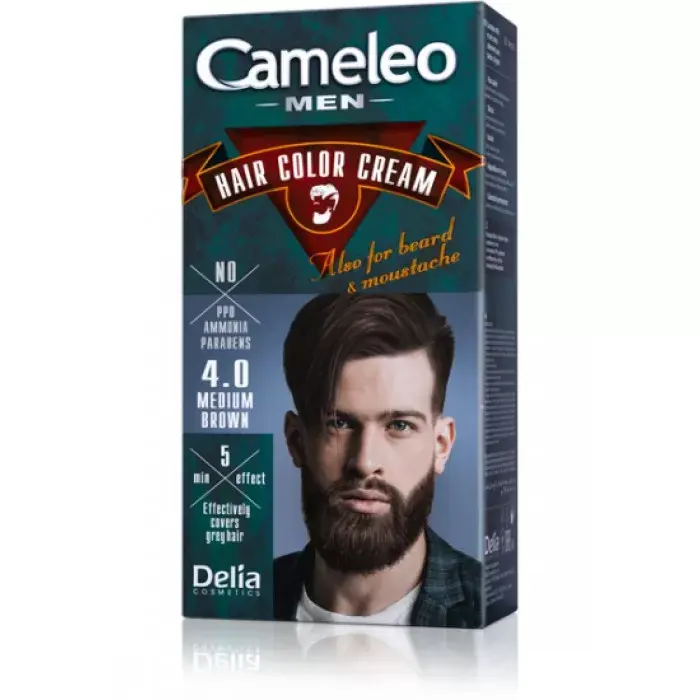 DELIA Krema za bojenje kose, brade i brkova CAMELEO MEN smeđa 4.0