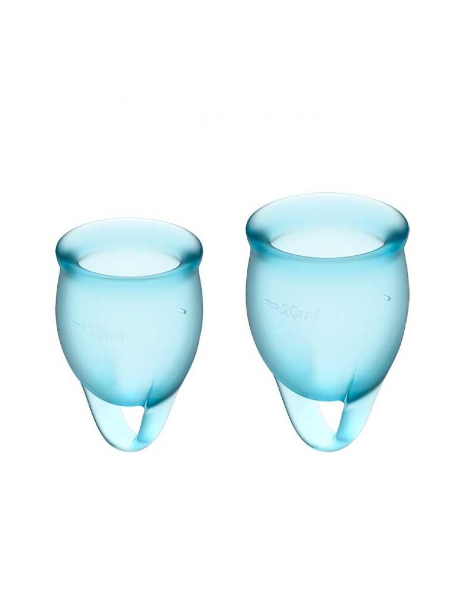 Selected image for Feel confident Menstrualne čašice, 2 komada, Svetlo plave