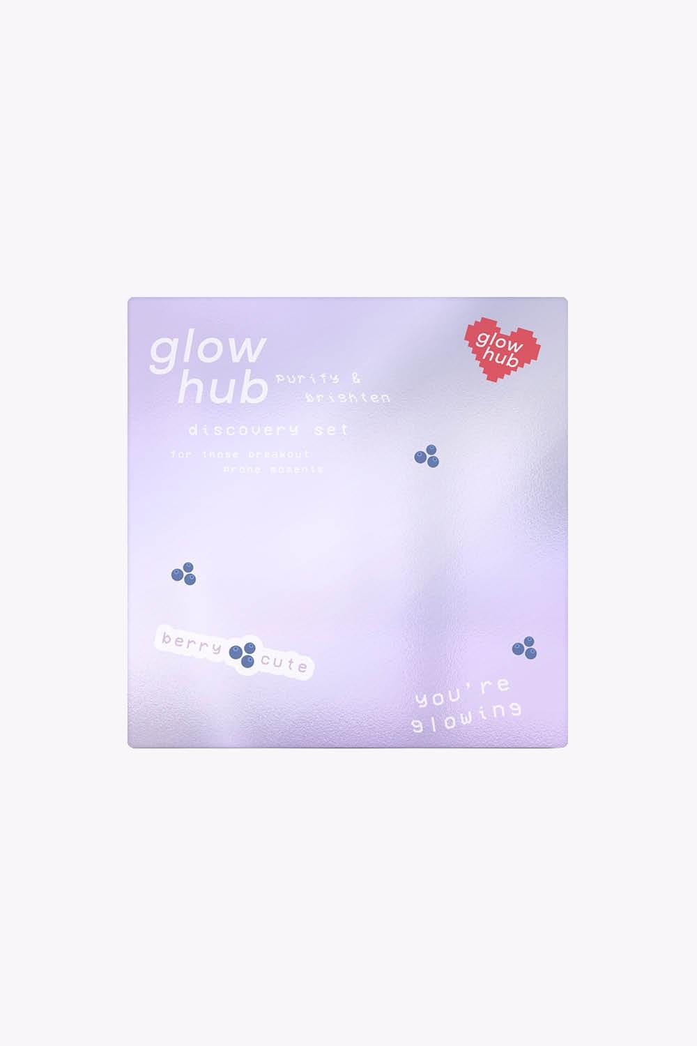 GLOW HUB Set za negu i čišćenje kože lica Blueberry Purify&Brighten