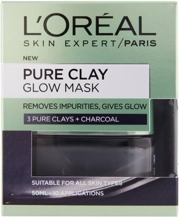 L'OREAL PARIS Maska za efekat blistavijeg tena 50 ml Pure Clay Glow