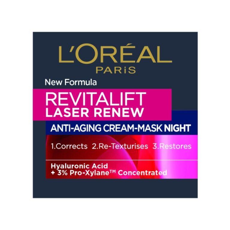 L'OREAL PARIS Ženska noćna krema-maska protiv bora Revitalift Laser Renew 50 ml