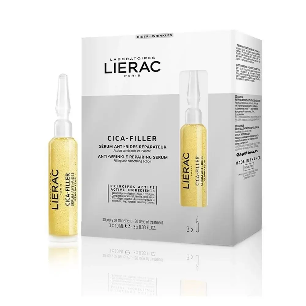 LIERAC Serum za korekciju bora Booster Cica Filler 3x10 ml