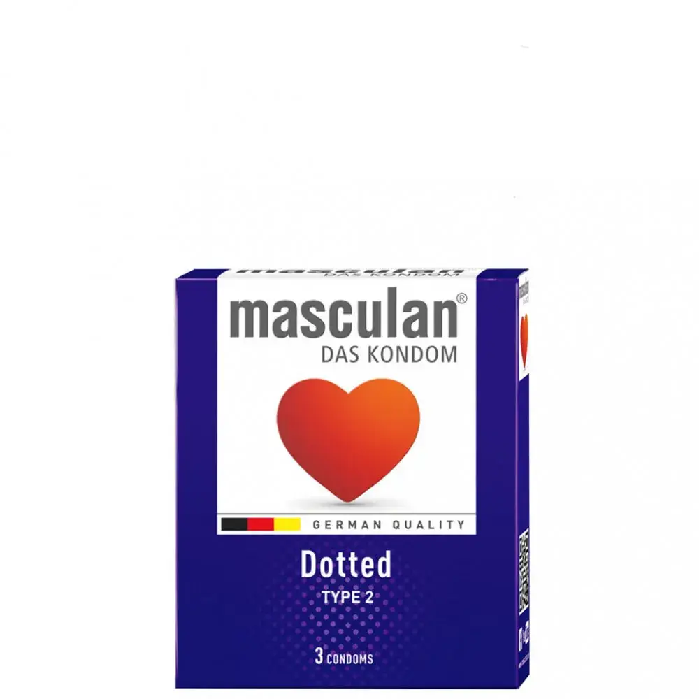 Selected image for masculan Dotted Type 2 Kondomi, 3 komada