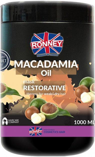 RONNEY Maska za obnavljanje slabe i suve kose MACADAMIA OIL 1000ml