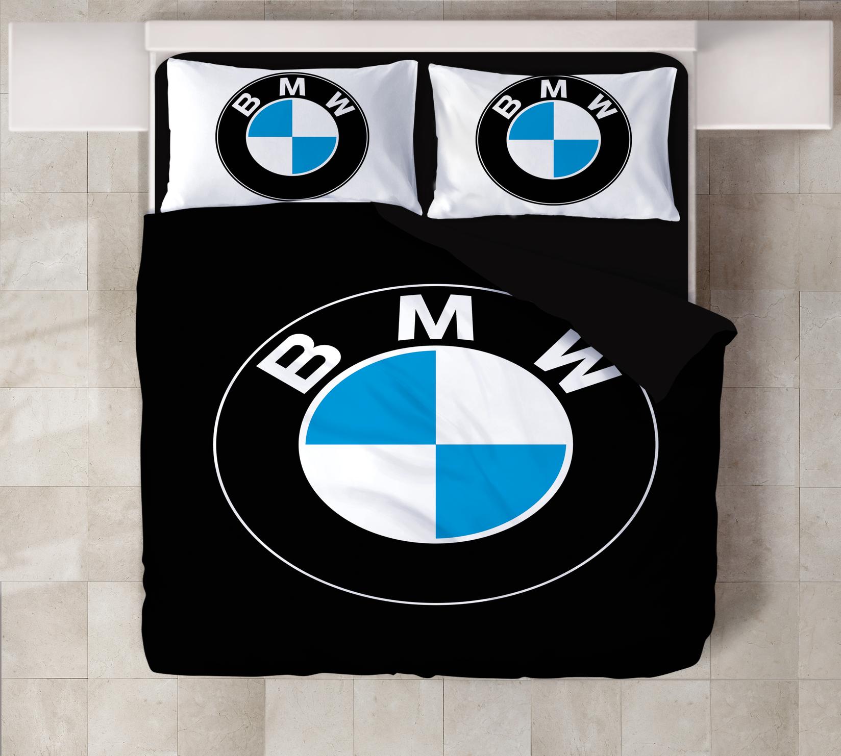 MEY HOME Posteljina BMW logo 3D 200x220cm crna