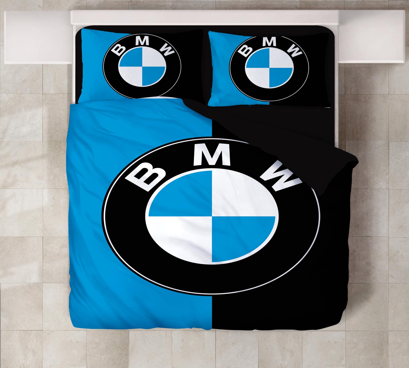 MEY HOME Posteljina BMW logo 3D 200x220cm plavo-crna