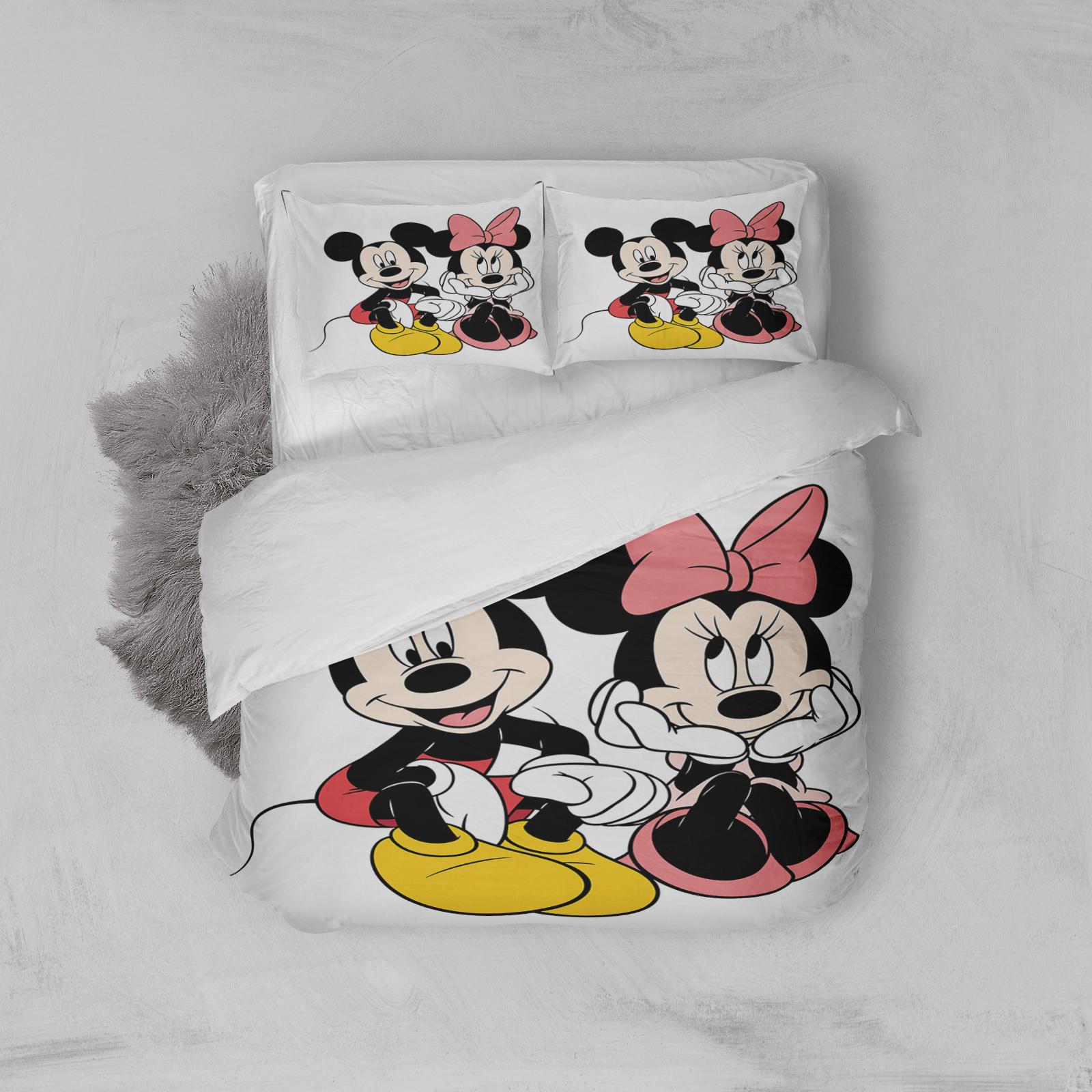 MEY HOME Posteljina Mickey&Minnie 3D 200x220cm bela