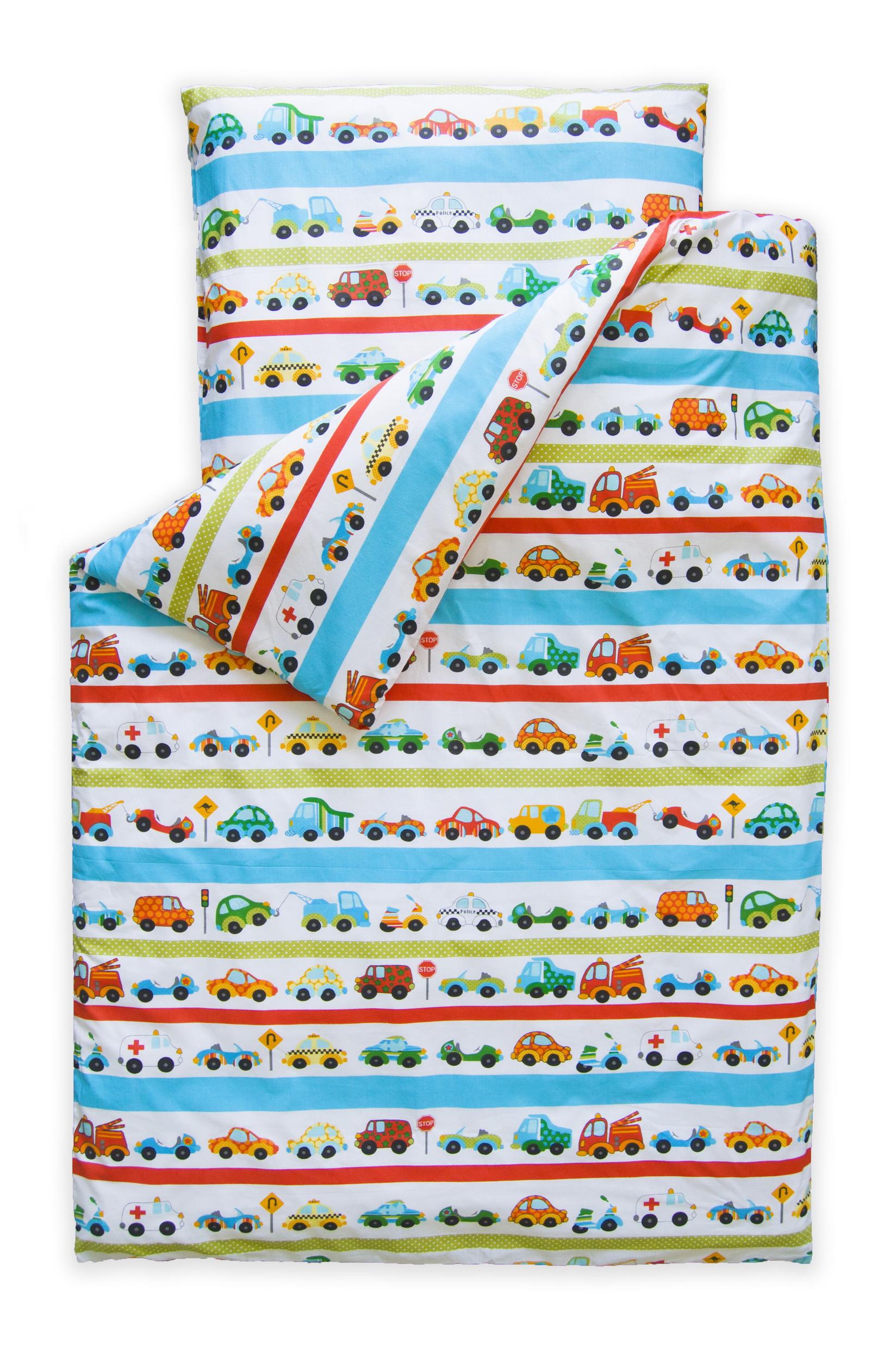 Selected image for Posteljina 140x100cm  CARS AND STRIPES