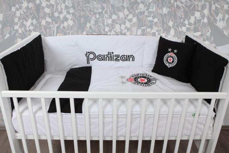 STEFAN Bebi posteljina sa ogradicom Partizan