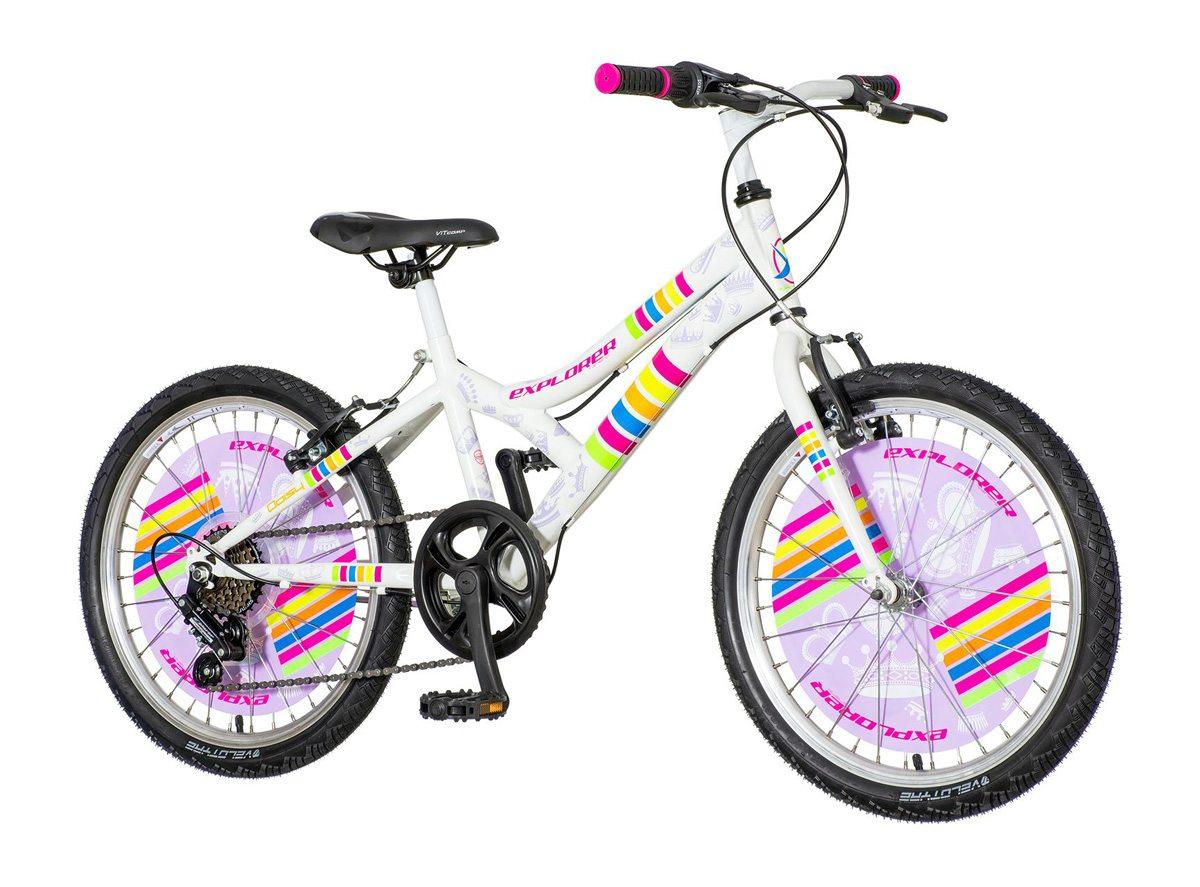 EXPLORER Bicikl za devojčice SPY200 20"/11" belo-šareni