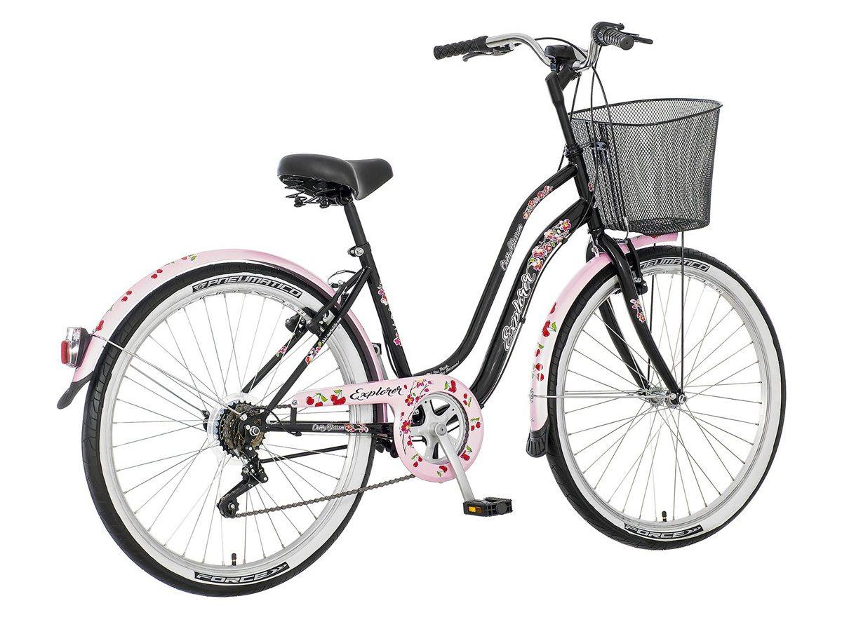 Selected image for EXPLORER Ženski bicikl LAD261S6#CR 26"/16" Cherry blossom lavanda-crni