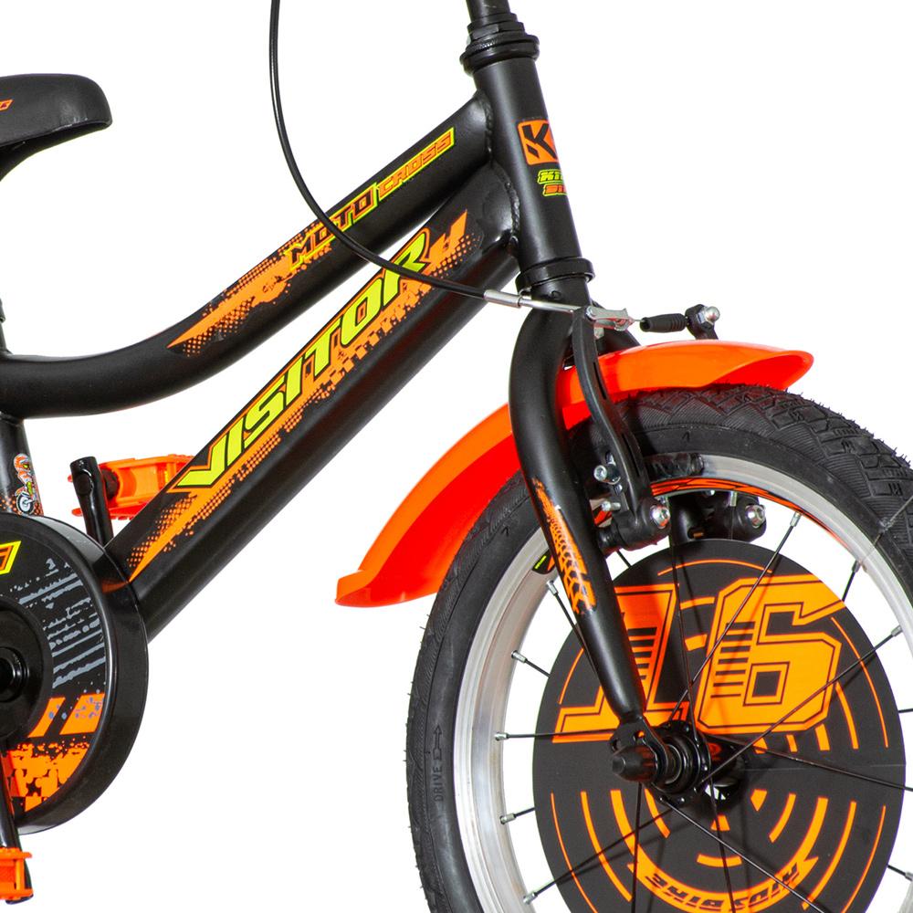 Selected image for VISITOR MOT160 Bicikl za dečake,  16", Moto dizajn, Narandžasto-crni