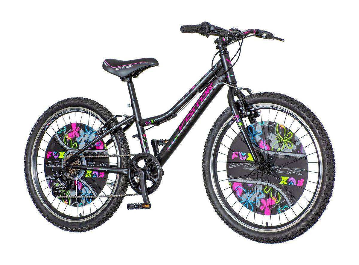VISITOR Bicikl za devojčice FOX245S6 $ 24"/13" crni