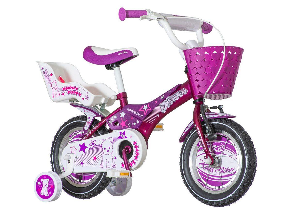 VISITOR Bicikl za devojčice HAP120 12" Happy puppy ljubičasti