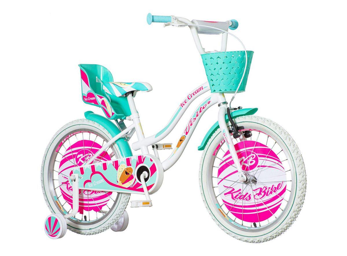 VISITOR Bicikl za devojčice ICE201 20" Ice Cream EUR1 belo-tirkizni