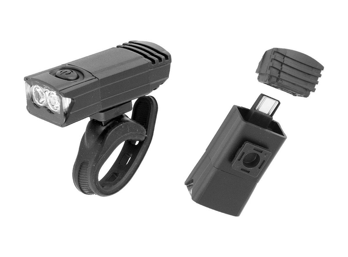 VIT COMP Prednje svetlo na volan sa punjivom litijum baterijom na USB LED 50 lm crno