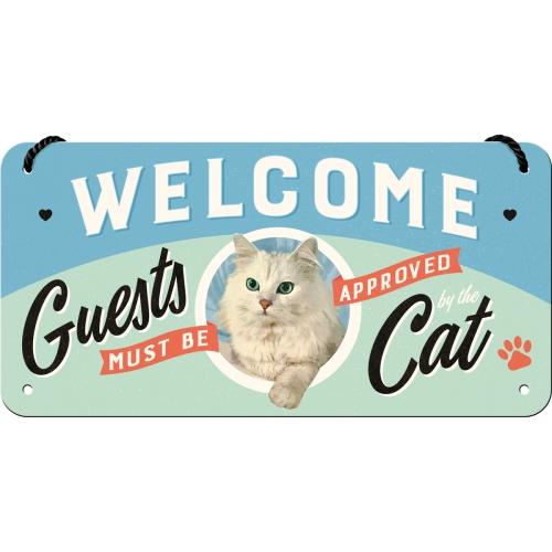 NOSTALGIC ART Viseći znak Welcome Guests Cat