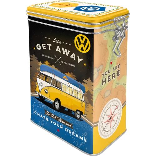 NOSTALGIC ART Kutija sa poklopcem VW Bulli - Lets Get Away
