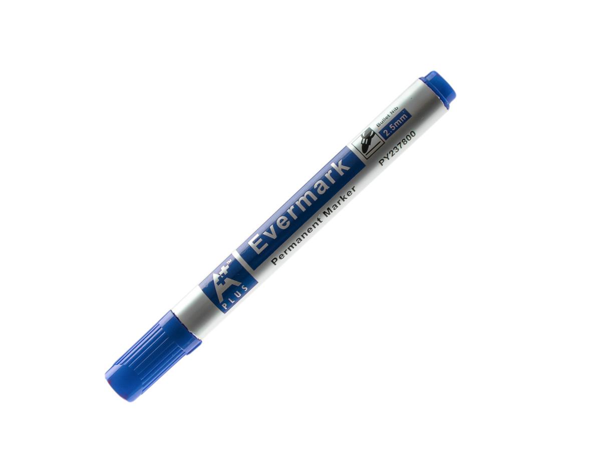 A PLUS Permanentni marker PY237800, obli vrh 2.5 mm, Plavi