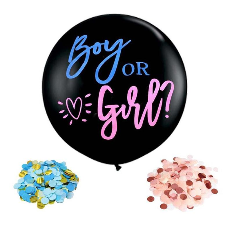 Balon za otkrivanje pola bebe, konfete i trake