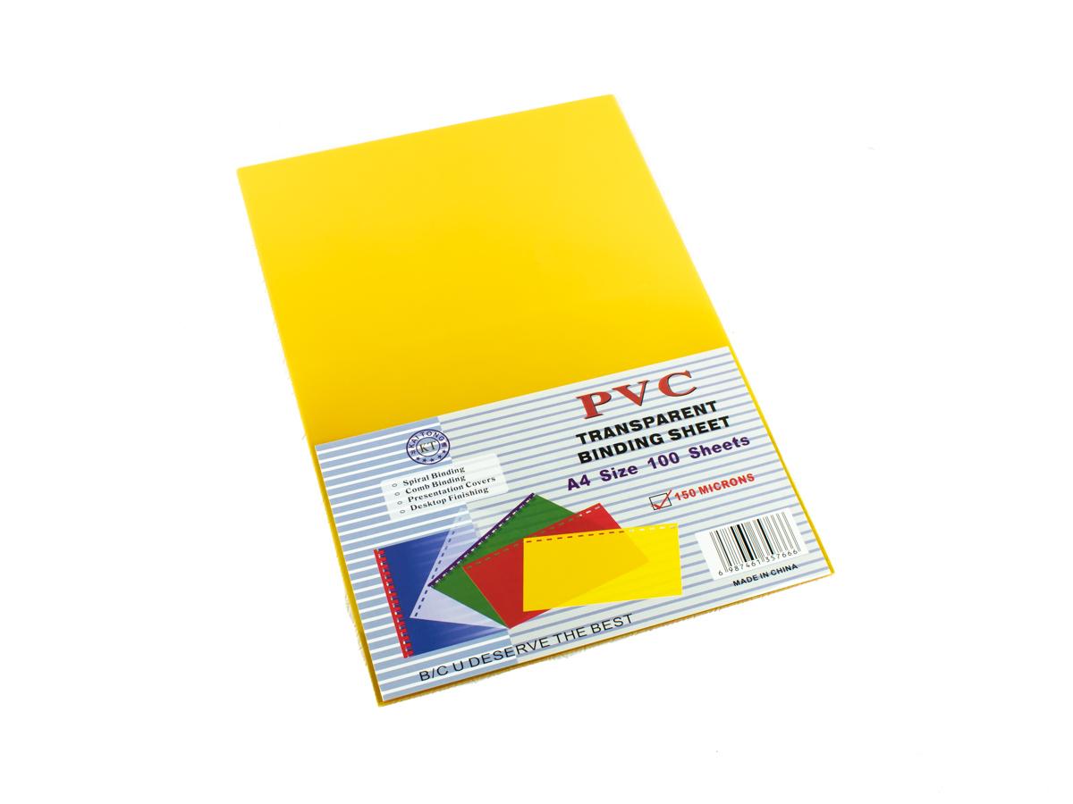 DUPLO Folija za koričenje PVC A4 150 mic. žuta