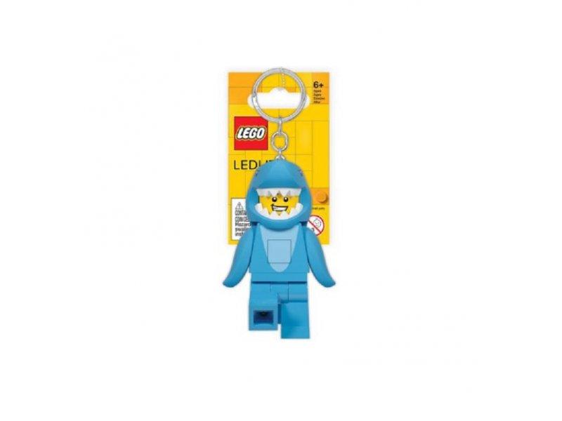 LEGO Classic Privezak za ključeve Čovek u ajkula odelu, sa svetlom, 83 mm, Plavi