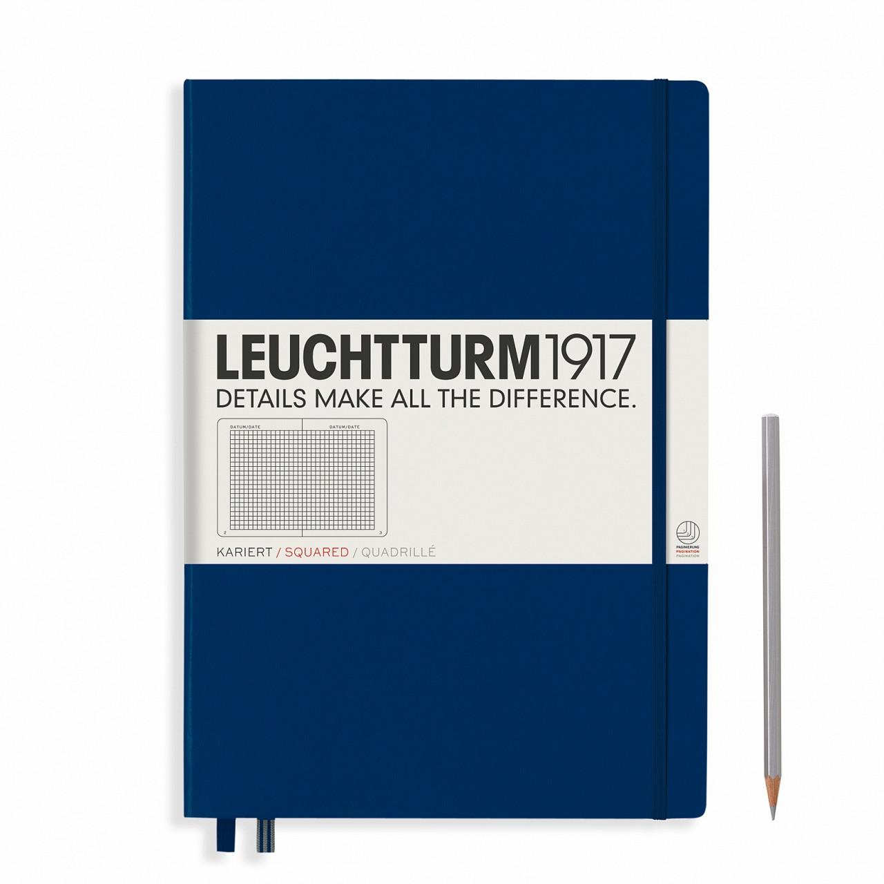 Selected image for Leuchtturm1917 Notes, Master A4+, Kocke, Tvrd povez, Teget