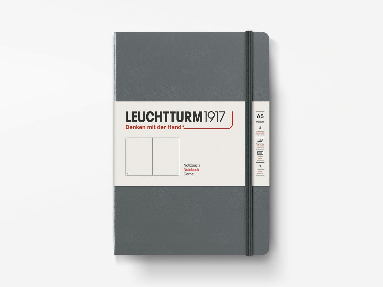 Selected image for Leuchtturm1917 Notes, Medium A5, Linije, Tvrd povez, Sivi