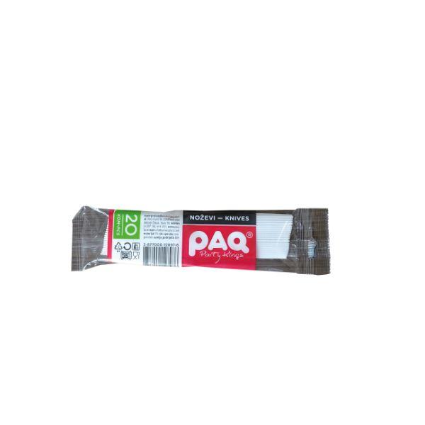 PAQ Plastični noževi 20/1 beli
