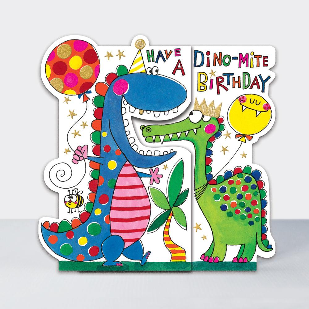 RACHEL ELLEN Čestitka Dino-Mite birthday / Dinosaurus