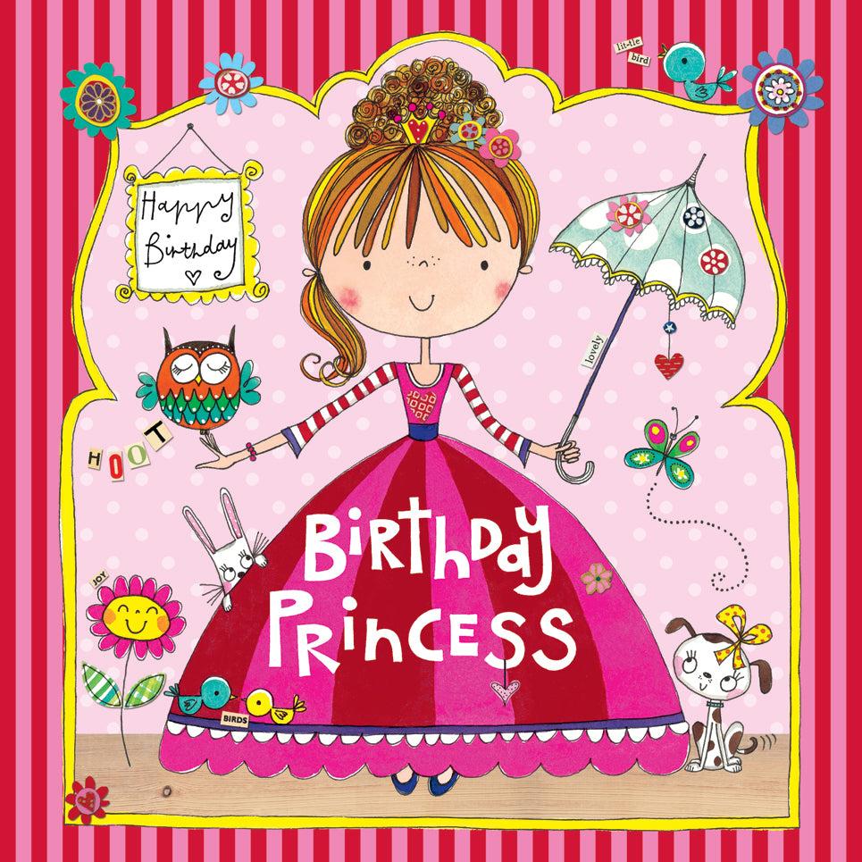 RACHEL ELLEN Čestitka puzzla Birthday Princess with Parasol