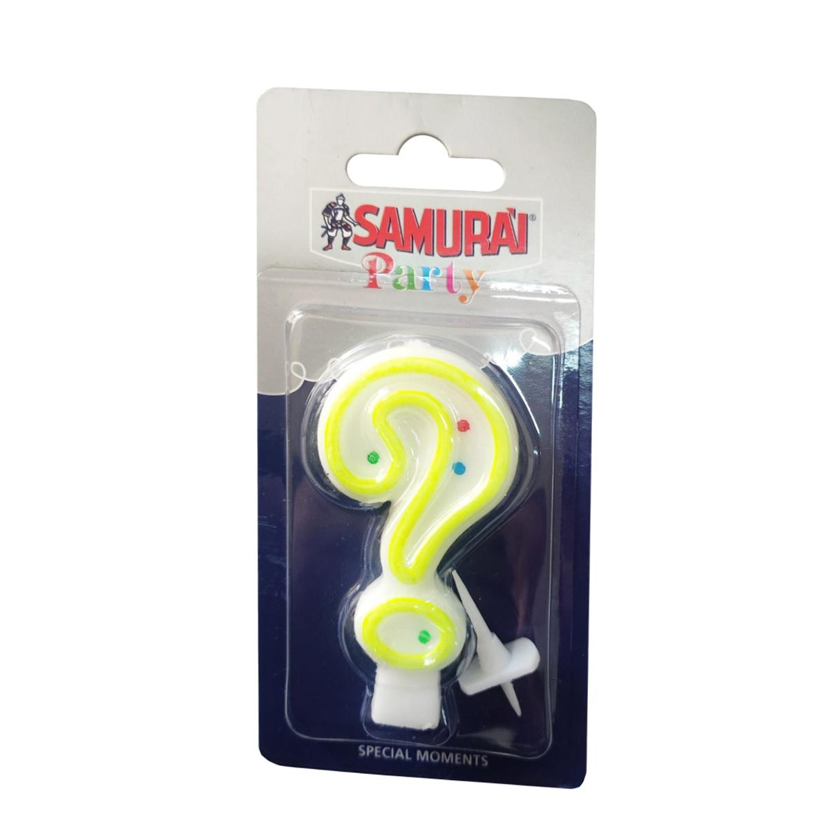 SAMURAI Rođendanska svećica za tortu Znak pitanja
