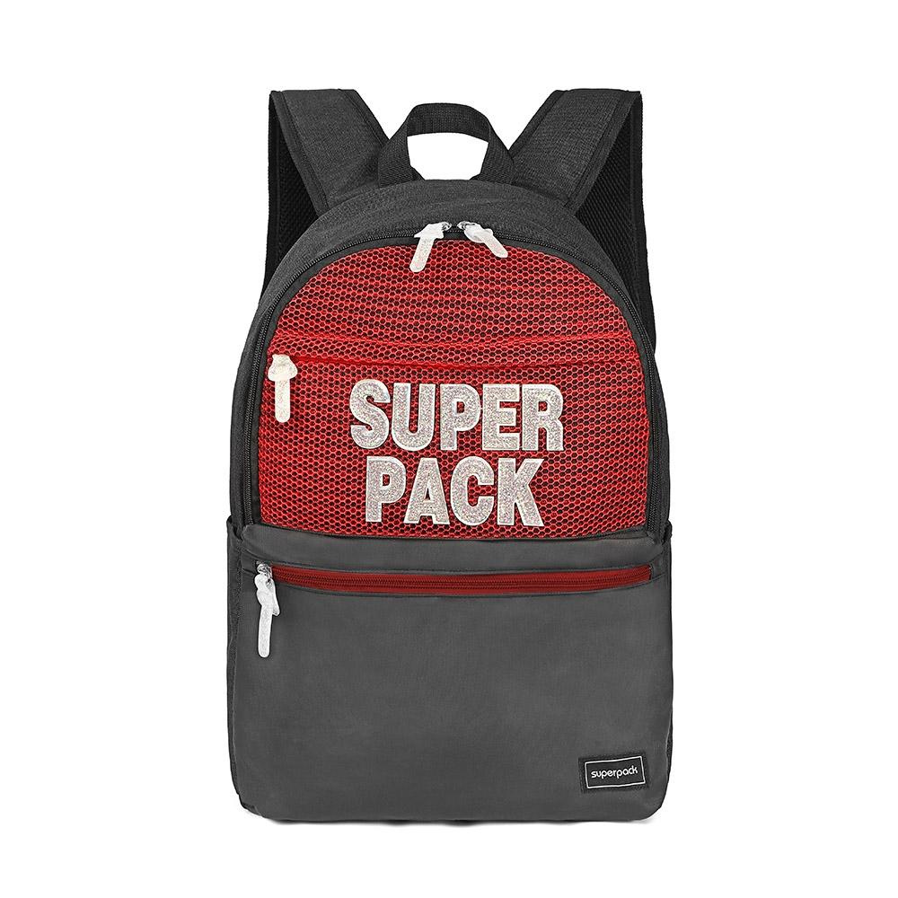 SCOOL Ranac za školu Teenage Superpack 45x30x14cm SC1660 crveno-crni