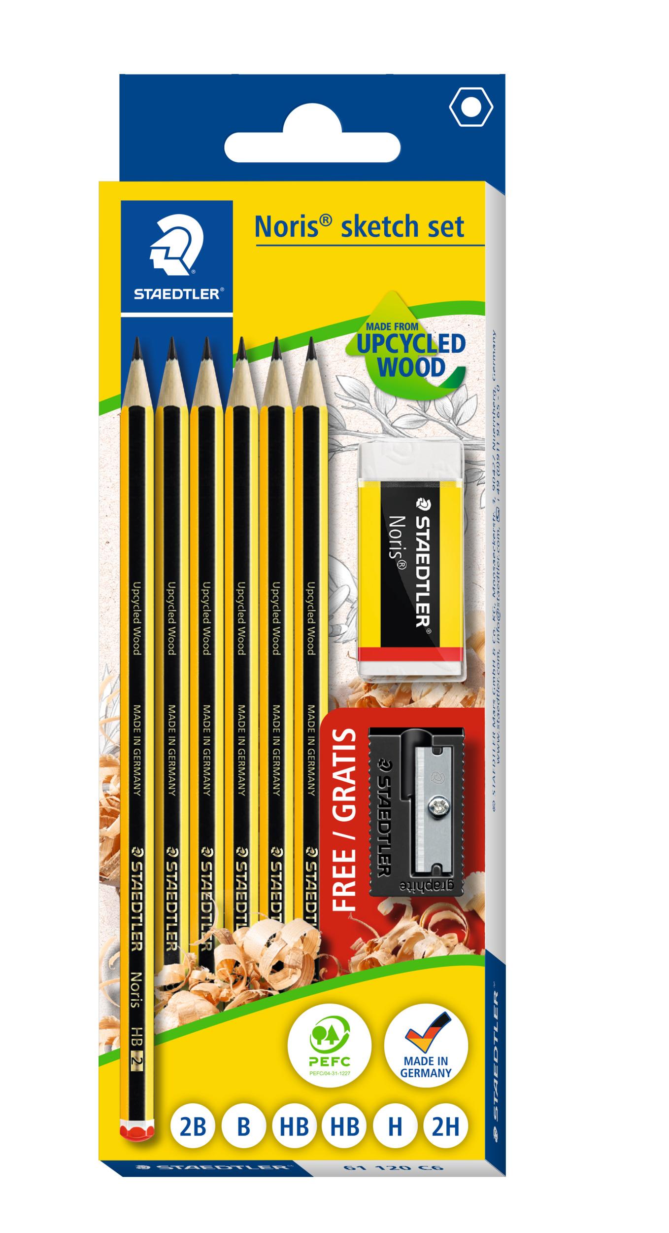 STAEDTLER Set drvene olovke 6/1 + rezač i gumica