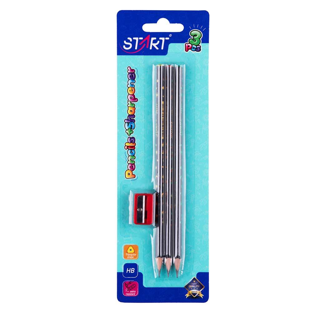 START Grafitne olovke Stars 3/1 + zarezač