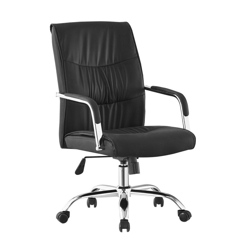 TRICK 107S Kancelarijska radna stolica od PVC kože, Crna