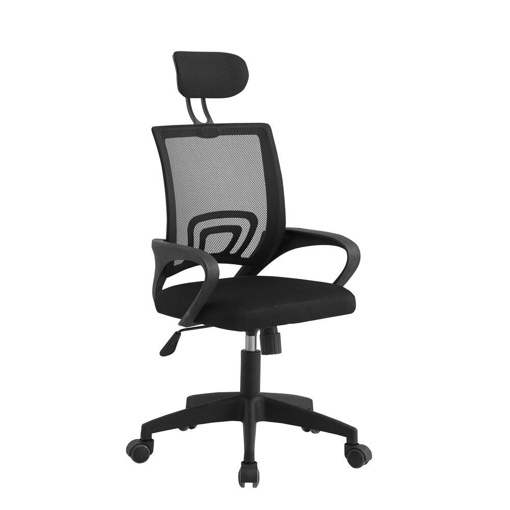 TRICK BY017H Kancelarijska radna stolica sa dodatkom za glavu, Crna