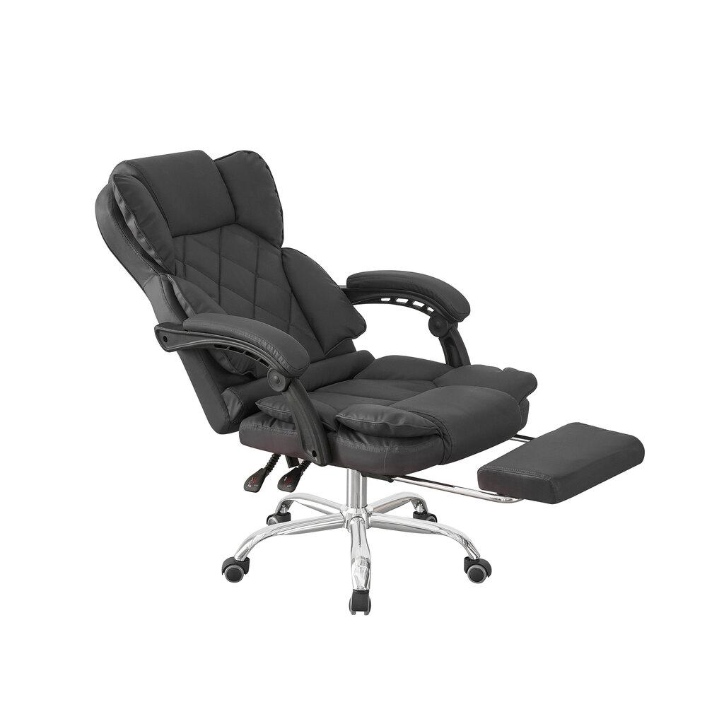 TRICK Y818 2 Kancelarijska radna stolica sa dodatkom za noge, Crna