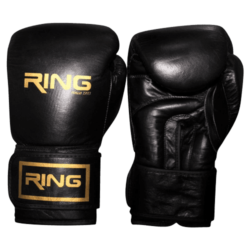 Slike RING RS 3311-10 black rukavice 10 OZ kozne
