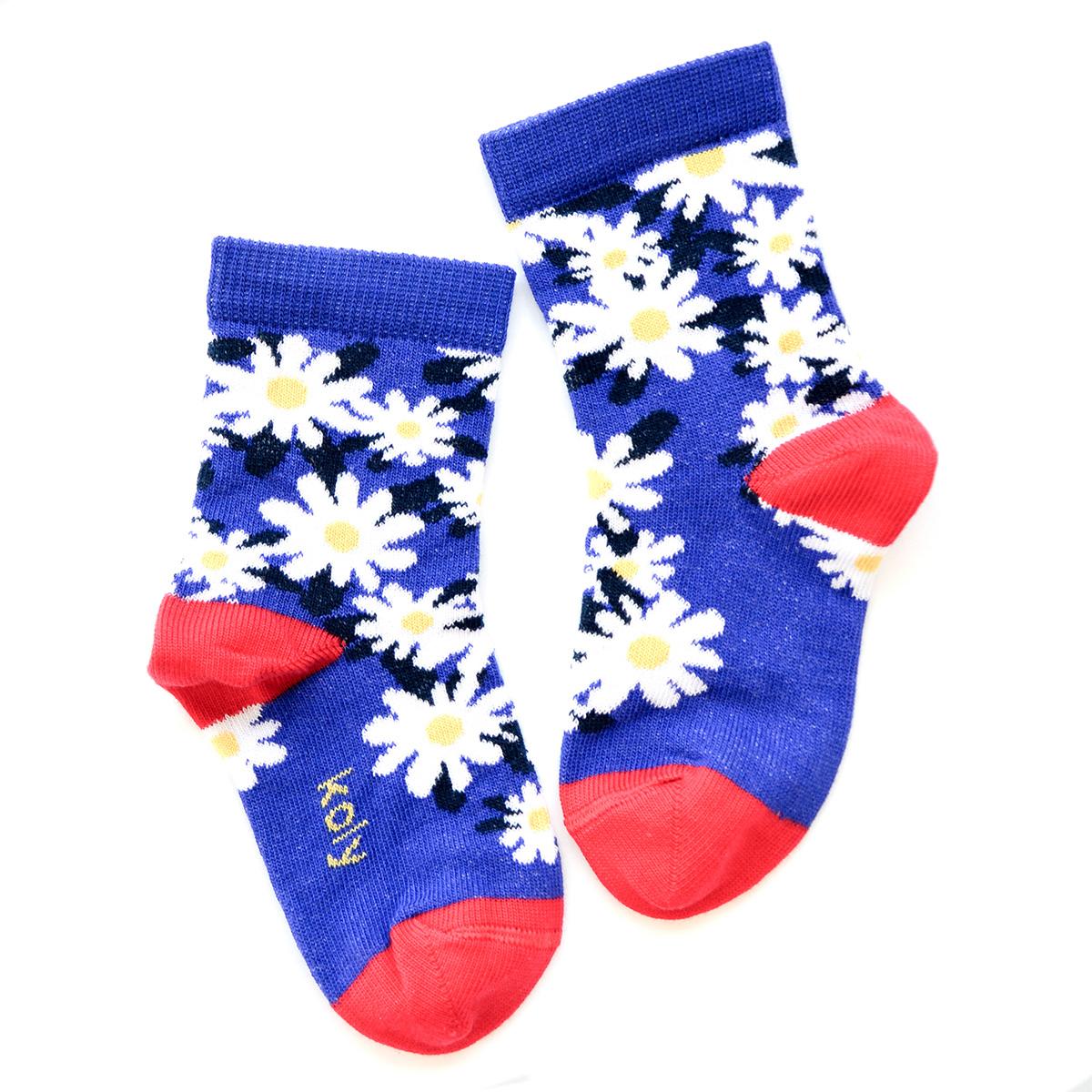 Slike KOLY SOCKS Čarape sa cvetićima tamnoplave