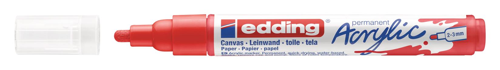 EDDING Akrilni marker medium 2-3mm obli vrh E-5100 crveni