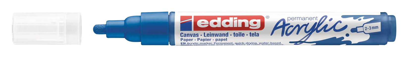 EDDING Akrilni marker medium 2-3mm obli vrh E-5100 plavi