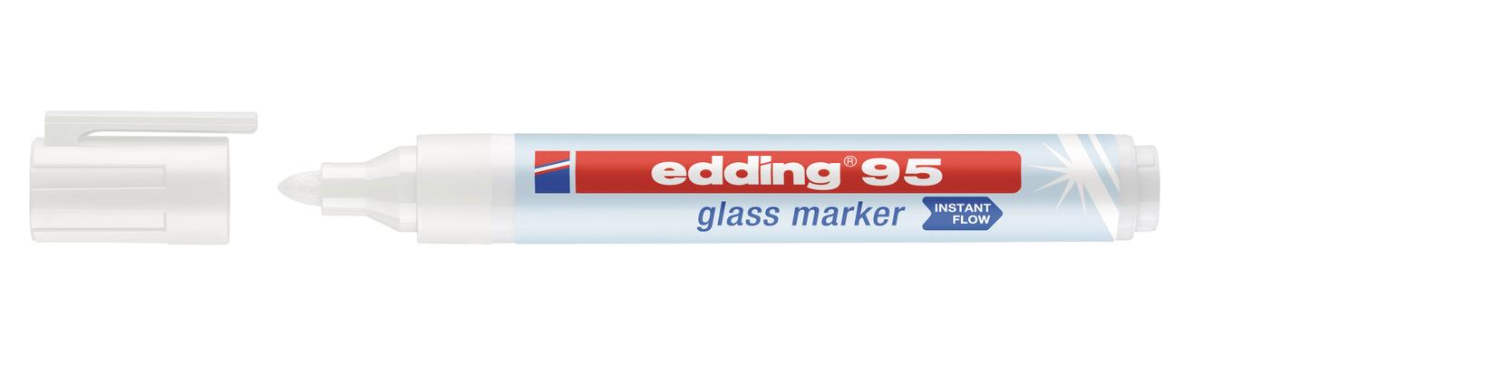 EDDING Zaobljeni marker za staklenu tablu E-95 1.5-3mm beli